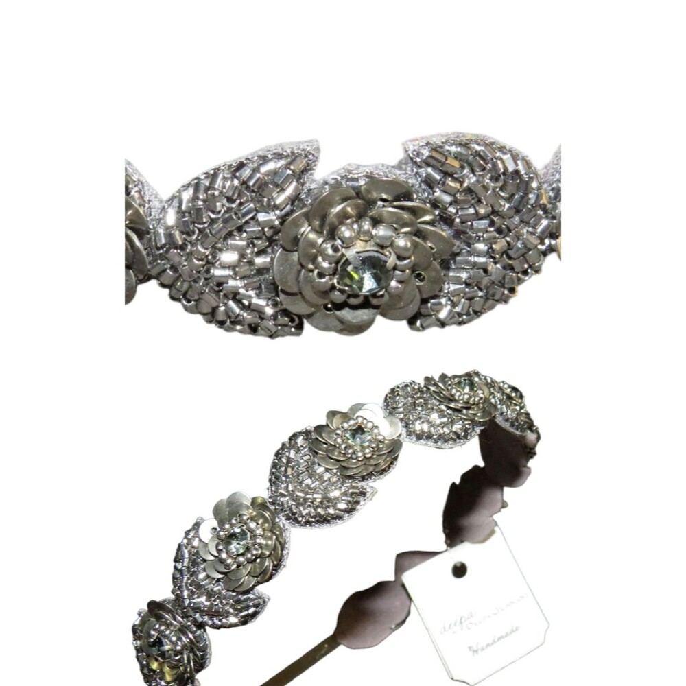 Deepa Gurnani Handmade Embellished Beaded CZ Headband